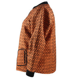 Brown Color Custom Womens Pu Biker Jacket With Slant Zipper For Winter