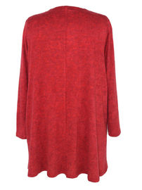 Casual Style Fashion Ladies Blouse Red Color Stretchable Front Side Pockets