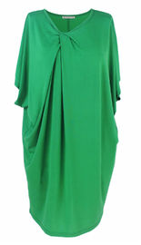 Bow Tie Design Ladies Plus Size Dresses Casual Mid Length Daily Wear Mint Color