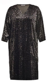 Knitting Print Fabric Full Size Women's Dresses , Soft Half Sleeve Long Velvet Dress