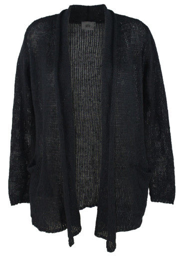 Autumn Knitted Black Wool Cardigan Womens Casual Cardigan Long Sleeve